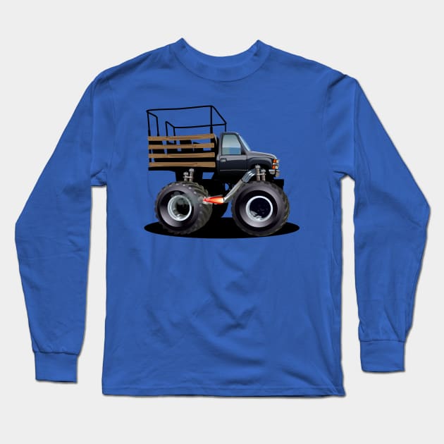 Cartoon monster truck Long Sleeve T-Shirt by Mechanik